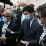 Foto Nicoloro G.   21/08/2020   Rimini    Quarta giornata del Meeting di CL 2020, che in questa edizione ha per titolo ' Privi di meraviglia, restiamo sordi al sublime '. nella foto il ministro Roberto Speranza.