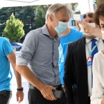Foto Nicoloro G.   21/08/2020   Rimini    Quarta giornata del Meeting di CL 2020, che in questa edizione ha per titolo ' Privi di meraviglia, restiamo sordi al sublime '. nella foto il capogruppo PD alla Camera Graziano Delrio al test col termoscanner.