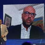 Foto Nicoloro G.   21/08/2020   Rimini    Quarta giornata del Meeting di CL 2020, che in questa edizione ha per titolo ' Privi di meraviglia, restiamo sordi al sublime '. nella foto il direttore Sanitario Ausl Romagna Mattia Altini e in collegamento video Angelino Alfano, presidente Gruppo San Donato.