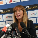 Foto Nicoloro G.   21/08/2020   Rimini    Quarta giornata del Meeting di CL 2020, che in questa edizione ha per titolo ' Privi di meraviglia, restiamo sordi al sublime '. nella foto la capogruppo di Italia Viva alla Camera Maria Elena Boschi.