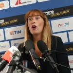 Foto Nicoloro G.   21/08/2020   Rimini    Quarta giornata del Meeting di CL 2020, che in questa edizione ha per titolo ' Privi di meraviglia, restiamo sordi al sublime '. nella foto la capogruppo di Italia Viva alla Camera Maria Elena Boschi.