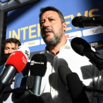 Foto Nicoloro G.   21/08/2020   Rimini    Quarta giornata del Meeting di CL 2020, che in questa edizione ha per titolo ' Privi di meraviglia, restiamo sordi al sublime '. nella foto il segretario Federale Lega Matteo Salvini .