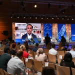Foto Nicoloro G.   21/08/2020   Rimini    Quarta giornata del Meeting di CL 2020, che in questa edizione ha per titolo ' Privi di meraviglia, restiamo sordi al sublime '. nella foto il ministro Luigi Di Maio in collegamento Video