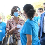 Foto Nicoloro G.   20/08/2020   Rimini  Terza giornata del Meeting di CL 2020, che in questa edizione ha per titolo ' Privi di meraviglia, restiamo sordi al sublime '. nella foto Mariastella Gelmini alla prova del termoscanner.