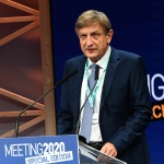 Foto Nicoloro G.   18/08/2020   Rimini  Giornata di apertura del Meeting di CL 2020, che in questa edizione ha per titolo ' Privi di meraviglia, restiamo sordi al sublime '. nella foto il neo presidente Fondazione Meeting Bernhard Scholz.