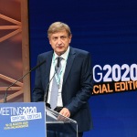 Foto Nicoloro G.   18/08/2020   Rimini  Giornata di apertura del Meeting di CL 2020, che in questa edizione ha per titolo ' Privi di meraviglia, restiamo sordi al sublime '. nella foto il neo presidente Fondazione Meeting Bernhard Scholz.