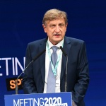 Foto Nicoloro G.   18/08/2020   Rimini  Giornata di apertura del Meeting di CL 2020, che in questa edizione ha per titolo ' Privi di meraviglia, restiamo sordi al sublime '. nella foto il neo presidente Fondazione Meeting Bernhard Scholz.