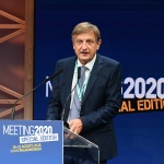 Foto Nicoloro G.   18/08/2020   Rimini  Giornata di apertura del Meeting di CL 2020, che in questa edizione ha per titolo ' Privi di meraviglia, restiamo sordi al sublime '. nella foto il neo presidente Fondazione Meeting Bernhard Scholz.