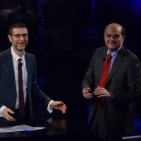 Foto Nicoloro G.   16/03/2014  Milano   Trasmissione televisiva su Rai 3  "Che tempo che fa". nella foto Fabio Fazio e Pier Luigi Bersani.