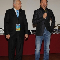 Foto Nicoloro G. 05/12/2012 Milano Trentesima edizione del ” Festival Ficts ” , Federazione Internazionale Cinema e Televisione Sportiva. nella foto Franco Ascani – Max Biaggi 