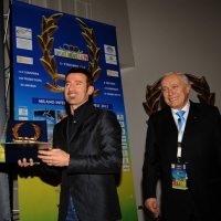 Foto Nicoloro G. 05/12/2012 Milano Trentesima edizione del ” Festival Ficts ” , Federazione Internazionale Cinema e Televisione Sportiva. nella foto Max Biaggi – Franco Ascani 