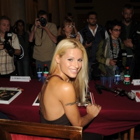 Foto Nicoloro G. 21/09/2011 Milano Presentata alla stampa la mostra ” Artemisia Gentileschi. Storia di una passione “, al palazzo Reale dal 22 settembre 2011 al 29 gennaio 2012. nella foto Michelle Hunziker