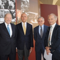 Foto Nicoloro G. 27/09/2011 Ravenna E’ stata inaugurata, sotto il patrocinio della Presidenza della Repubblica e della Banca d’ Italia, la mostra ” L’ eredita’ di Luigi Einaudi. La nascita dell’ Italia repubblicana e la costruzione dell’ Europa “, che ripercorre la vita del grande statista. nella foto Luigi Einaudi – Antonio Patuelli – Lanfranco Gualtieri – Roberto Einaudi