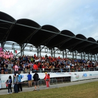 Foto Nicoloro G.  02/09/2014   Ravenna   Nona edizione dell' IDBF,  Campionati Mondiali per club di di Dragon Boat. Partecipano 27 nazioni, 5300 atleti, 129 club che gareggeranno nelle tre categorie Open maschili, femminili e misti. nella foto una folla straripante sulle tribune.