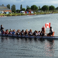 Foto Nicoloro G.  02/09/2014   Ravenna   Nona edizione dell' IDBF,  Campionati Mondiali per club di di Dragon Boat. Partecipano 27 nazioni, 5300 atleti, 129 club che gareggeranno nelle tre categorie Open maschili, femminili e misti. nella foto un equipaggio del Canada.