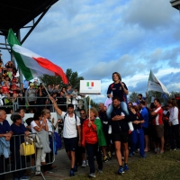 Foto Nicoloro G.  02/09/2014   Ravenna   Nona edizione dell' IDBF,  Campionati Mondiali per club di di Dragon Boat. Partecipano 27 nazioni, 5300 atleti, 129 club che gareggeranno nelle tre categorie Open maschili, femminili e misti. nella foto la delegazione dell' Italia.