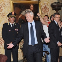 Foto Nicoloro G. 01/06/2011 Milano Passaggio di consegne a palazzo Marino dall’ ex sindaco Letizia Moratti al neo eletto Giuliano Pisapia. nella foto Giuliano Pisapia