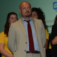 Foto Nicoloro G.    05/10/2014  Forlì ( FC )  In conclusione della " Settimana del Buon Vivere ", iniziativa ideata e organizzata dalla Lega Coop Romagna, un incontro con intervista al ministro del Lavoro. nella foto il sindaco di Forlì Davide Drei e il direttore di Lega Coop Monica Fantini , che ha organizzato e diretto l' evento.