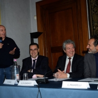 Foto Nicoloro G. 27/01/2014   Milano  17° edizione del premio " L' Altropallone ". nella foto la testimonianza dellì allenatore della squadra di calcio del carcere di Bollate.