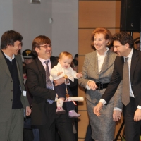 Foto Nicoloro G. Milano 07/12/2010 Edizione 2010 dell’ Ambrogino d’ oro, manifestazione che premia con ” civiche benemerenze ” semplici cittadini, associazioni, professionisti, artisti meritevoli.  nella foto Domenico Fumagalli – Letizia Moratti – Manfredi Palmeri