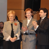 Foto Nicoloro G. Milano 07/12/2010 Edizione 2010 dell’ Ambrogino d’ oro, manifestazione che premia con ” civiche benemerenze ” semplici cittadini, associazioni, professionisti, artisti meritevoli.  nella foto Liliana Segre – Letizia Moratti – Manfredi Palmeri