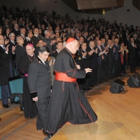 Foto Nicoloro G. 07/12/2011 Milano Tradizionale consegna degli Ambrogini d' oro, massima onorificenza cittadina. nella foto Il cardinale Dionigi Tettamanzi Arcivescovo di Milano