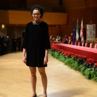 Foto Nicoloro G.  07/12/2014    Milano    Tradizionale cerimonia della consegna degli Ambrogini da parte del Comune di Milano. nella foto la pallavolista Valentina Diouf.
