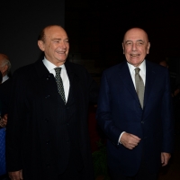 Foto Nicoloro G.  07/12/2014    Milano    Tradizionale cerimonia della consegna degli Ambrogini da parte del Comune di Milano. nella foto l\' imprenditore Ernesto Pellegrini, a sinistra, e l\' a.d. del Milan A.C. Adriano Galliani.