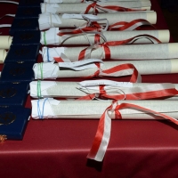 Foto Nicoloro G. 07/12/2015 Milano Edizione 2015 della tradizionale cerimonia di consegna degli Ambrogini da parte del Comune di Milano. nella foto le medaglie d' oro e i certificati di benemerenza.