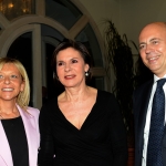 Foto Nicoloro G.   03/05/2019   Milano Marittima ( Ra )   Quattordicesima edizione del Premio internazionale al giornalismo ' Antonio Batani '. nella foto la giornalista premiata Bianca Berlinguer tra Paola Batani, organizzatrice del premio e il professore Ruben Razzante, presidente della giuria.