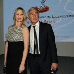 Foto Nicoloro G.   03/05/2019   Milano Marittima ( Ra )   Quattordicesima edizione del Premio internazionale al giornalismo ' Antonio Batani '. nella foto Anna Falchi e Massimo Giletti, che hanno condotto la serata.