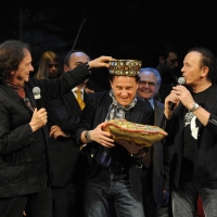 Foto Nicoloro G. 06/05/2012 Ravenna Terza edizione del ” Premio Giustiniano ” rivolto ai protagonisti più significativi del mondo della cultura e dello spettacolo italiani. nella foto Red Canzian – Roby Facchinetti – Dodi Battaglia
