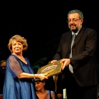 Foto Nicoloro G. 06/05/2012 Ravenna Terza edizione del ” Premio Giustiniano ” rivolto ai protagonisti più significativi del mondo della cultura e dello spettacolo italiani. nella foto Laura Efrikian– Fabrizio Matteucci
