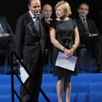 Foto Nicoloro G. 20/11/2010 Ravenna, Trentanovesima edizione del " Premio Guidarello per il Giornalismo d' autore ". nella foto Bruno Vespa – Margherita Ghinassi