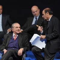 Foto Nicoloro G. 20/11/2010 Ravenna, Trentanovesima edizione del " Premio Guidarello per il Giornalismo d' autore ". nella foto Angelo Varni – Bruno Vespa