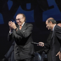 Foto Nicoloro G. 20/11/2010 Ravenna, Trentanovesima edizione del " Premio Guidarello per il Giornalismo d' autore ". nella foto Pippo Baudo - Bruno Vespa