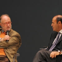 Foto Nicoloro G. 13/11/2011 Ravenna Quarantesima edizione del ” Premio Guidarello per il Giornalismo d’ autore “. Organizzato da Confindustria Ravenna vede il patrocinio dei Ministeri del Turismo e dei Beni Culturali. nella foto Edoardo Raspelli – Bruno Vespa