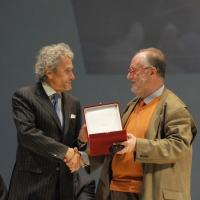 Foto Nicoloro G. 13/11/2011 Ravenna Quarantesima edizione del ” Premio Guidarello per il Giornalismo d’ autore “. Organizzato da Confindustria Ravenna vede il patrocinio dei Ministeri del Turismo e dei Beni Culturali. nella foto Edoardo Raspelli