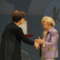 Foto Nicoloro G. 13/11/2011 Ravenna Quarantesima edizione del ” Premio Guidarello per il Giornalismo d’ autore “. Organizzato da Confindustria Ravenna vede il patrocinio dei Ministeri del Turismo e dei Beni Culturali. nella foto Marisa Zanzotto