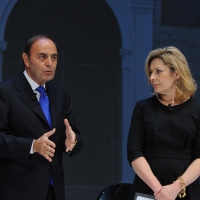 Foto Nicoloro G. 25/11/2012 Ravenna Quarantunesima edizione del ” Premio Guidarello per il Giornalismo d’ Autore “. nella foto Bruno Vespa – Margherita Ghinassi