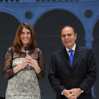 Foto Nicoloro G. 25/11/2012 Ravenna Quarantunesima edizione del ” Premio Guidarello per il Giornalismo d’ Autore “. nella foto Sveva Sagramola – Bruno Vespa