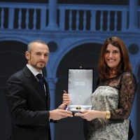 Foto Nicoloro G. 25/11/2012 Ravenna Quarantunesima edizione del ” Premio Guidarello per il Giornalismo d’ Autore “. nella foto Riccardo Capo – Sveva Sagramola