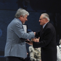 Foto Nicoloro G. 25/11/2012 Ravenna Quarantunesima edizione del ” Premio Guidarello per il Giornalismo d’ Autore “. nella foto Paolo Pierpaoli – Lanfranco Gualtieri, Presidente Fondazione Cassa di Risparmio di Ravenna
