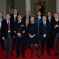 Foto Nicoloro G.  29/11/2015   Ravenna   44° edizione del Premio Guidarello per il Giornalismo d\' Autore organizzato da Confindustria Ravenna. nella foto il gruppo con i vincitori.