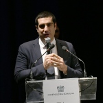 Foto Nicoloro G.   23/11/2019   Ravenna    48° edizione del ' Premio Guidarello per il giornalismo d' autore ' organizzato da Confindustria Romagna. nella foto il sindaco di Ravenna Michele De Pascale.