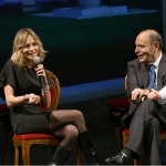 Foto Nicoloro G.   23/11/2019   Ravenna    48° edizione del ' Premio Guidarello per il giornalismo d' autore ' organizzato da Confindustria Romagna. nella foto la giornalista Francesca Fialdini intervistata da Bruno Vespa.