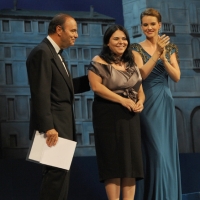 Foto Nicoloro G.   04/09/2010  Venezia  Quarantottesima edizione del " Premio Campiello Letteratura ". nella foto Bruno Vespa – Michela Murgia – Andrea Osvart