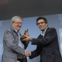 Foto Nicoloro G. 19/06/2010  Riccione (Rimini)  Sedicesima edizione del ”Premio giornalistico televisivo Ilaria Alpi“. nella foto Demetrio Volcic – Roberto Natale