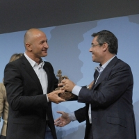 Foto Nicoloro G. 19/06/2010  Riccione (Rimini)  Sedicesima edizione del ”Premio giornalistico televisivo Ilaria Alpi“. nella foto Domenico Iannacone – Andrea Vianello