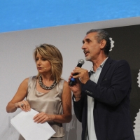 Foto Nicoloro G. 08/09/2012 Riccione ( Rimini ) Terza e conclusiva giornata della diciottesima edizione del " Premio Ilaria Alpi ", premio giornalistico televisivo che gode dell' Alto Patronato della Presidenza della Repubblica. nella foto Tiziana Ferrario – Pasquale D'